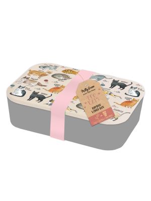 Curious Cats Bamboo Lunchbox Made from Bamboo Fibre