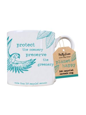 30% recycled ceramic mug in the Rainforest range